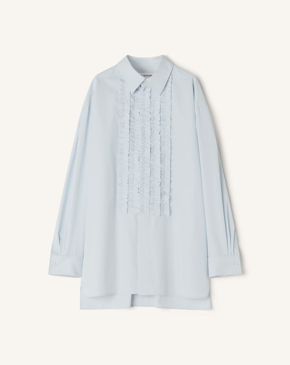 Chemise À Plastron En Popeline De Coton Blue
