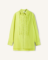 Chemise À Plastron En Popeline De Coton Green