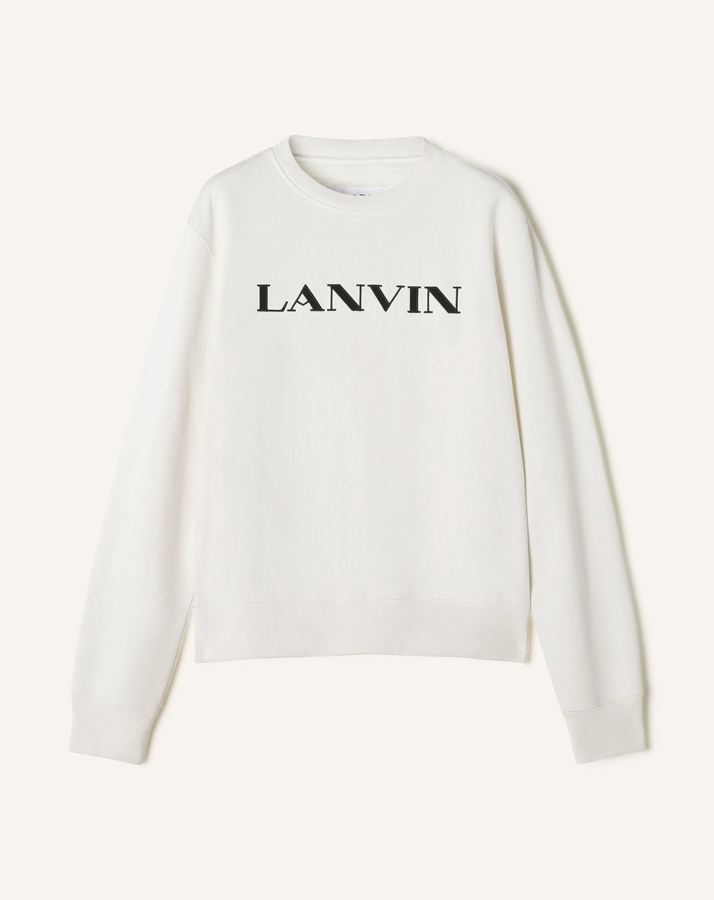 White Lanvin Embroidered Cotton Sweatshirt