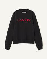 Black Lanvin Embroidered Cotton Sweatshirt