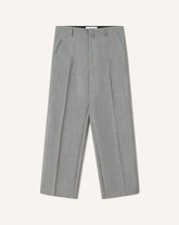 Pantalon Droit En Laine Mohair Black