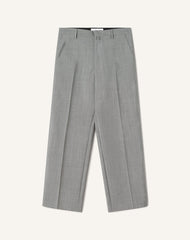 Pantalon Droit En Laine Mohair Black