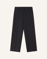 Pantalon Droit En Laine Black