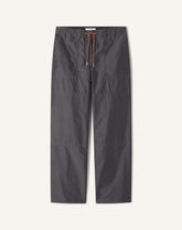Pantalon Large En Chambray Black