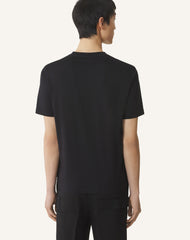 Black Lanvin Embroidered Cotton T-shirt