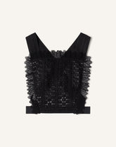 Plastron En Guipure Black
