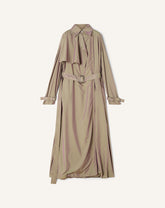 Trench Fluide En Taffetas Beige