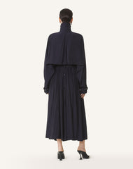 Blue Trench In Charmeuse