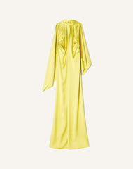 Robe Longue En Satin Yellow