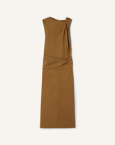 Robe Midi En Viscose Brown