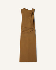 Robe Midi En Viscose Brown