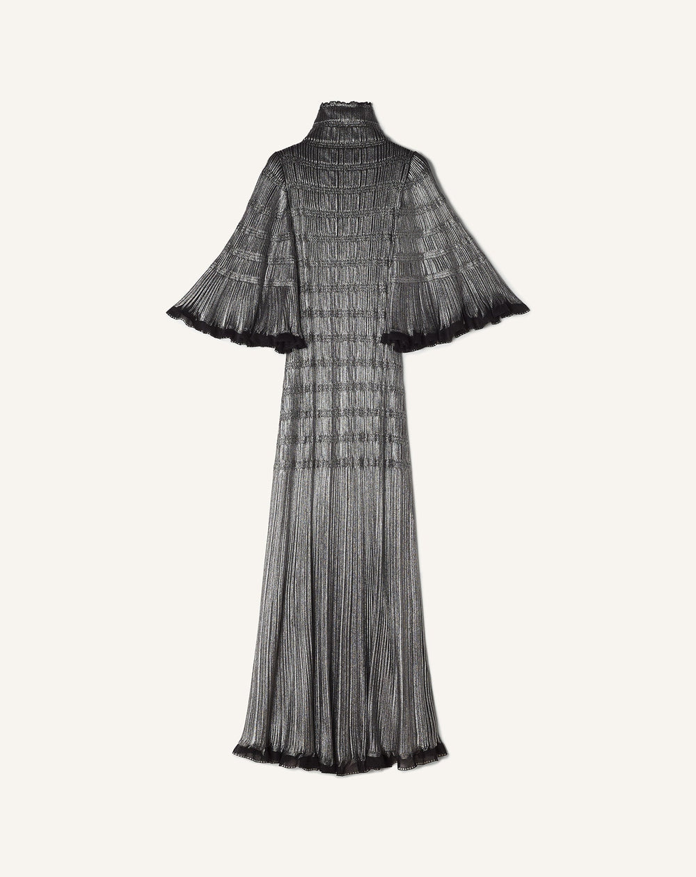 Black Midi Dress In Metallic Viscose