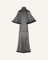 Black Midi Dress In Metallic Viscose