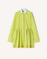 Robe Chemise Courte En Popeline De Coton Green