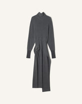 Grey Wool And Cashmere Midi Dress
