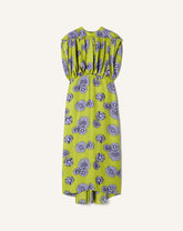 Robe Midi En Soie Imprimée Green