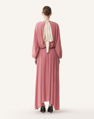 Robe Cintrée En Charmeuse Pink