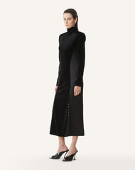 Black Velvet Midi Dress