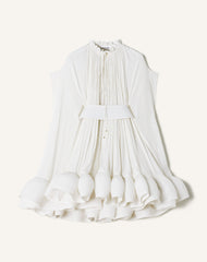 White Short Charmeuse Dress