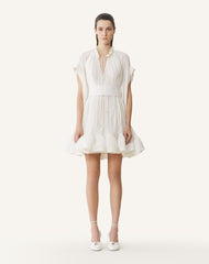White Short Charmeuse Dress
