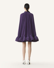 Purple Short Charmeuse Dress
