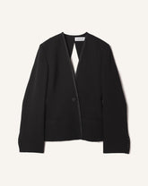 Veste Dos Nu En Soie Et Viscose Black