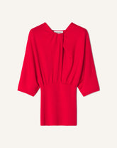 Pull Détail Noeud En Laine Mérinos Red