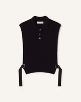Pull Sans Manches En Cachemire Blue