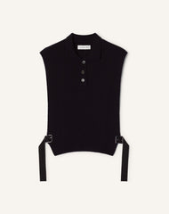 Pull Sans Manches En Cachemire Blue