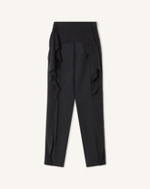 Pantalon À Volants En Laine Black