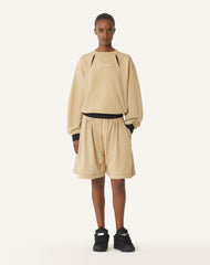 Bermuda En Coton Beige