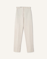 Pantalon Cigarette En Coton Technique White