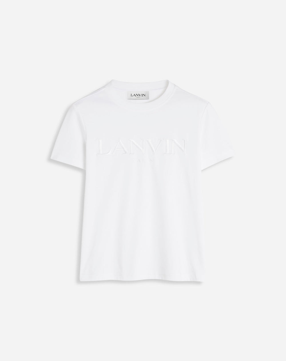 White Classic Fit Lanvin Embroidered T-shirt