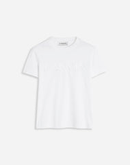White Classic Fit Lanvin Embroidered T-shirt