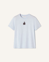 T-shirt Brodé La Mère Et L'enfant En Jersey Blue