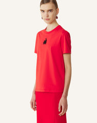 T-shirt Brodé La Mère Et L'enfant En Jersey Red