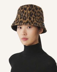 Multicolor Leopard Print Reversible Bucket Hat