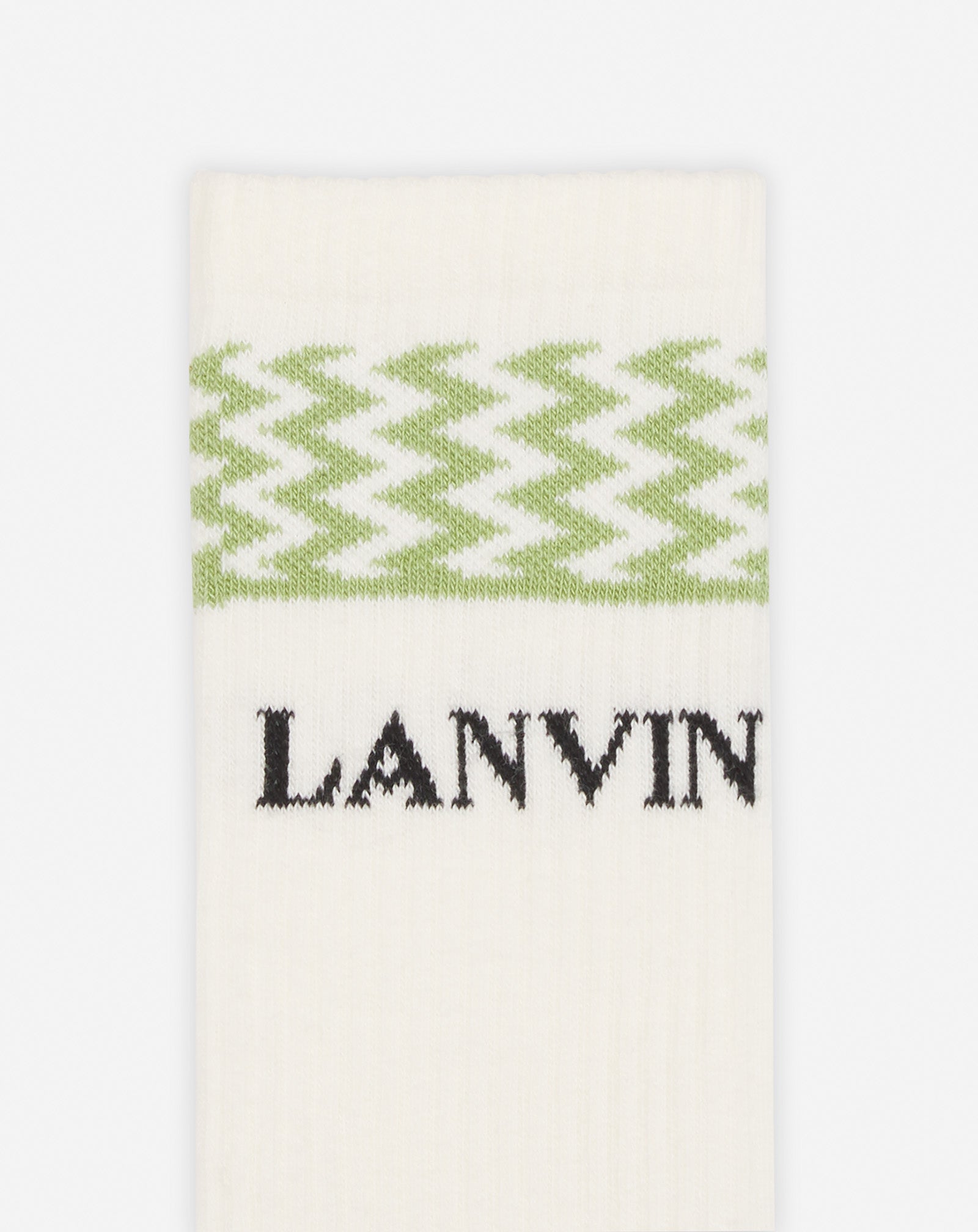 White Lanvin Curb Socks