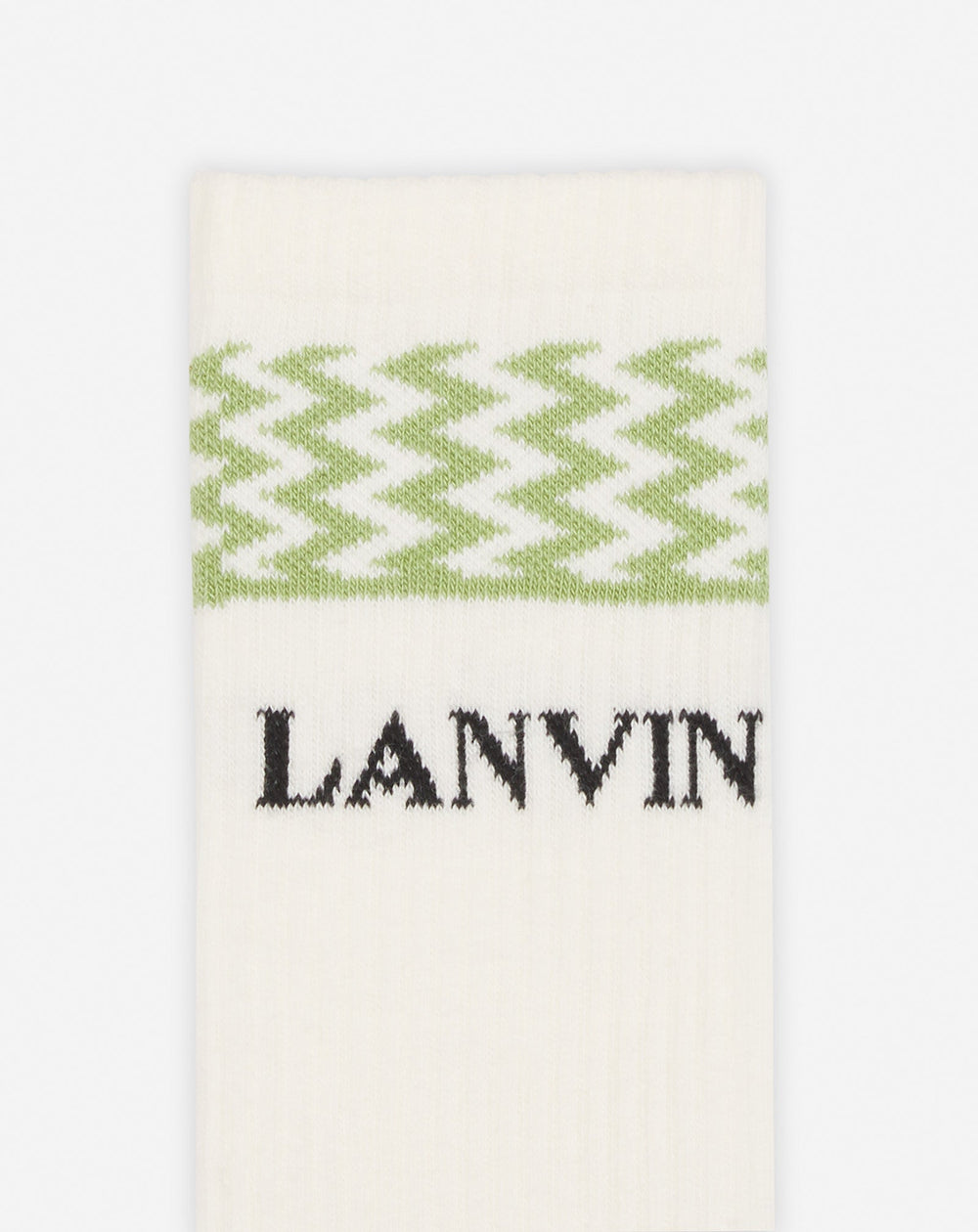 White Lanvin Curb Socks