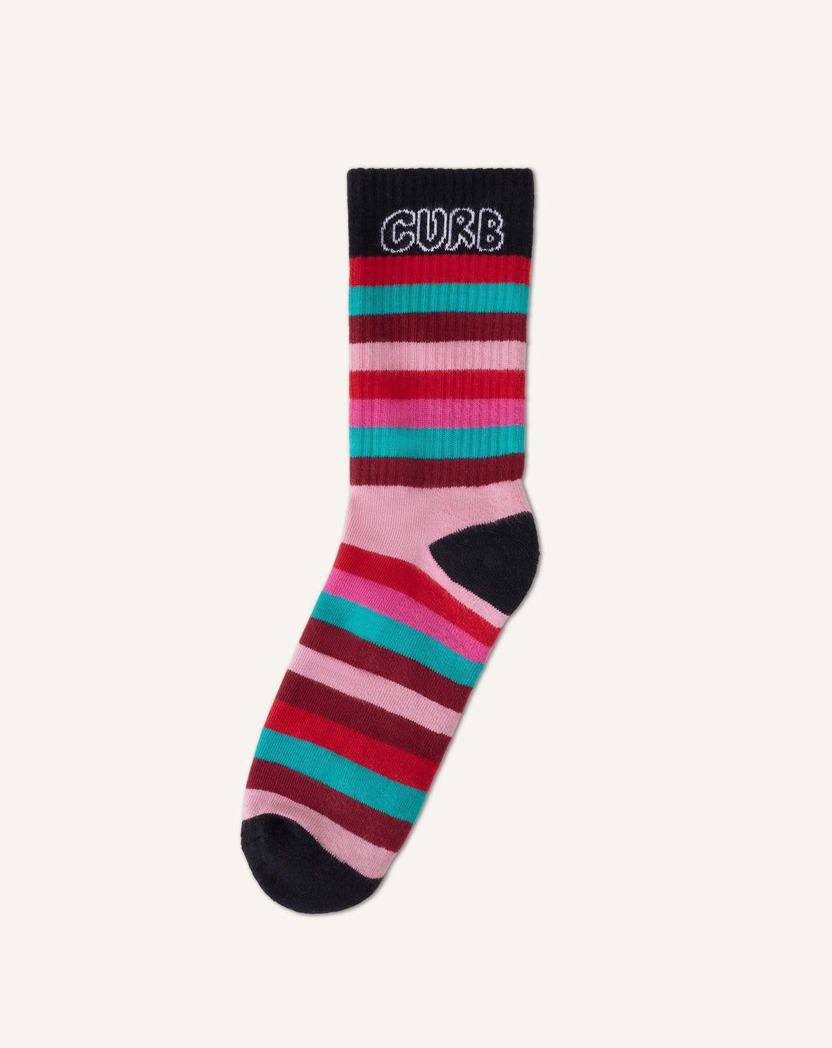 Chaussettes Rayées Curb En Coton Red