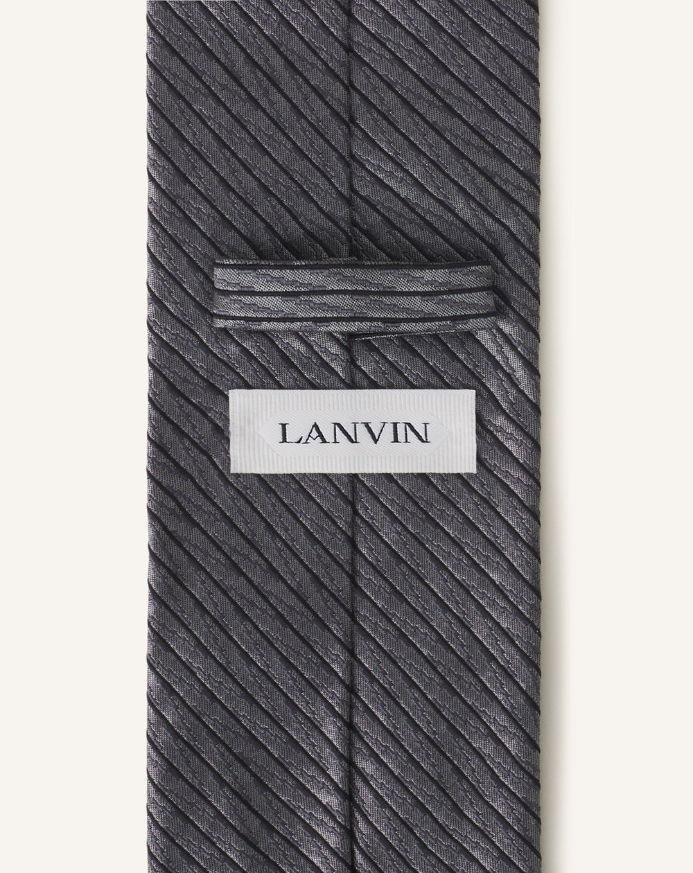 Grey Silk Chevron Striped Tie