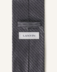 Grey Silk Chevron Striped Tie