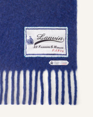 Écharpe À Franges Étiquette 22 Faubourg En Laine Blue