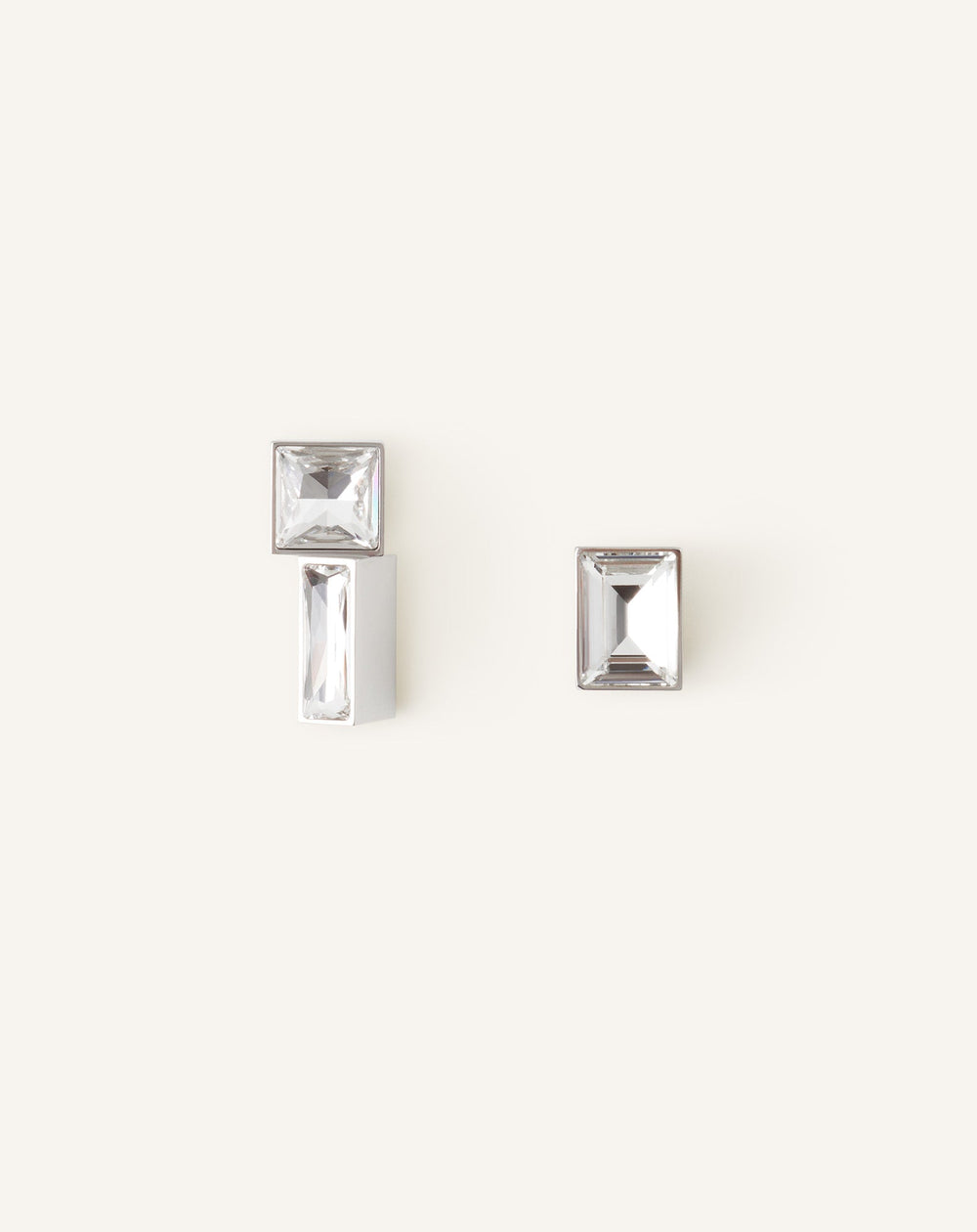 Silver Rhythmique Asymmetrical Earrings
