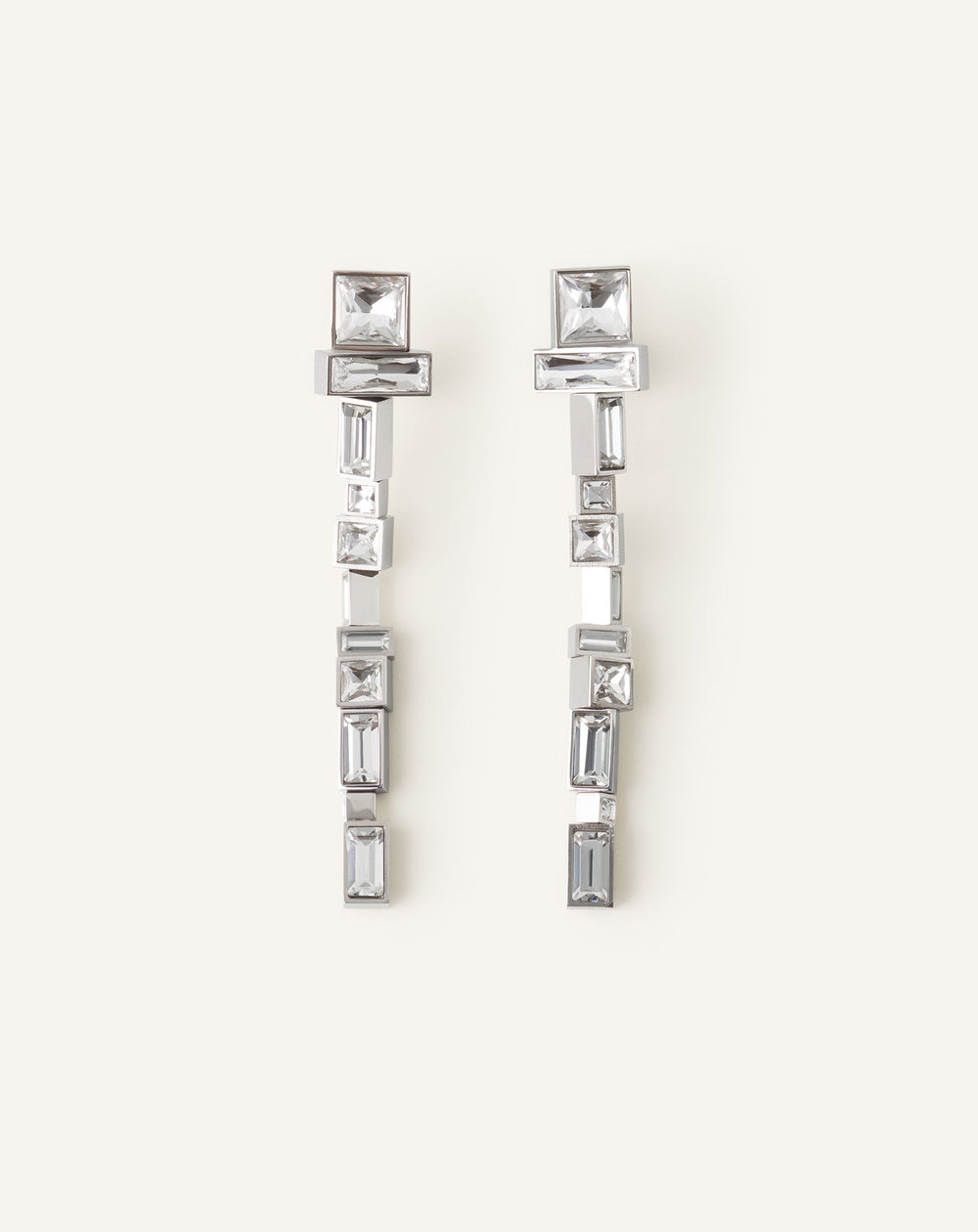 Silver Rhythmique Long Earrings