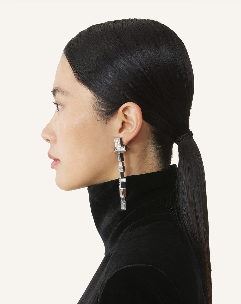 Silver Rhythmique Long Earrings