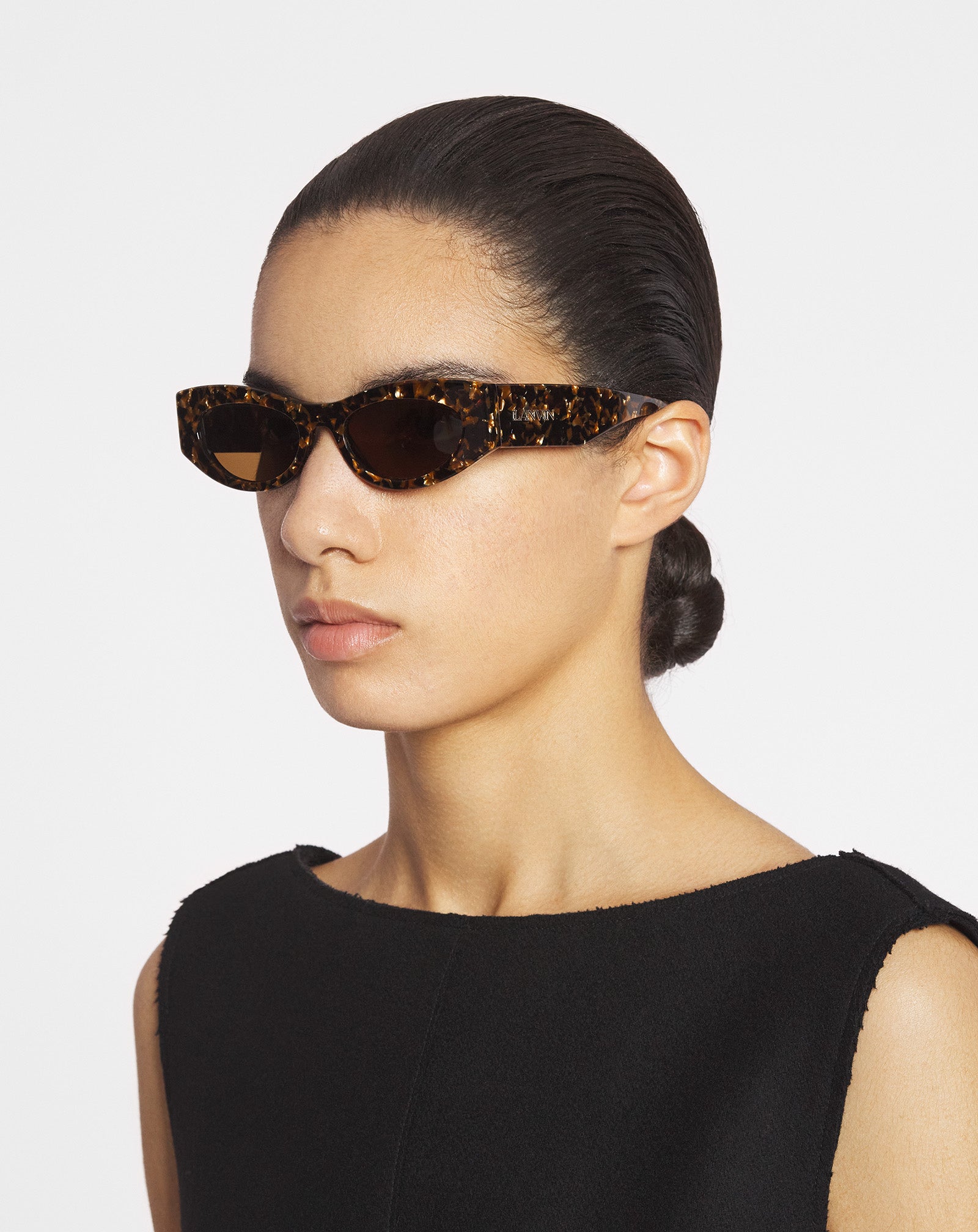 Silver Lanvin Logo Sunglasses