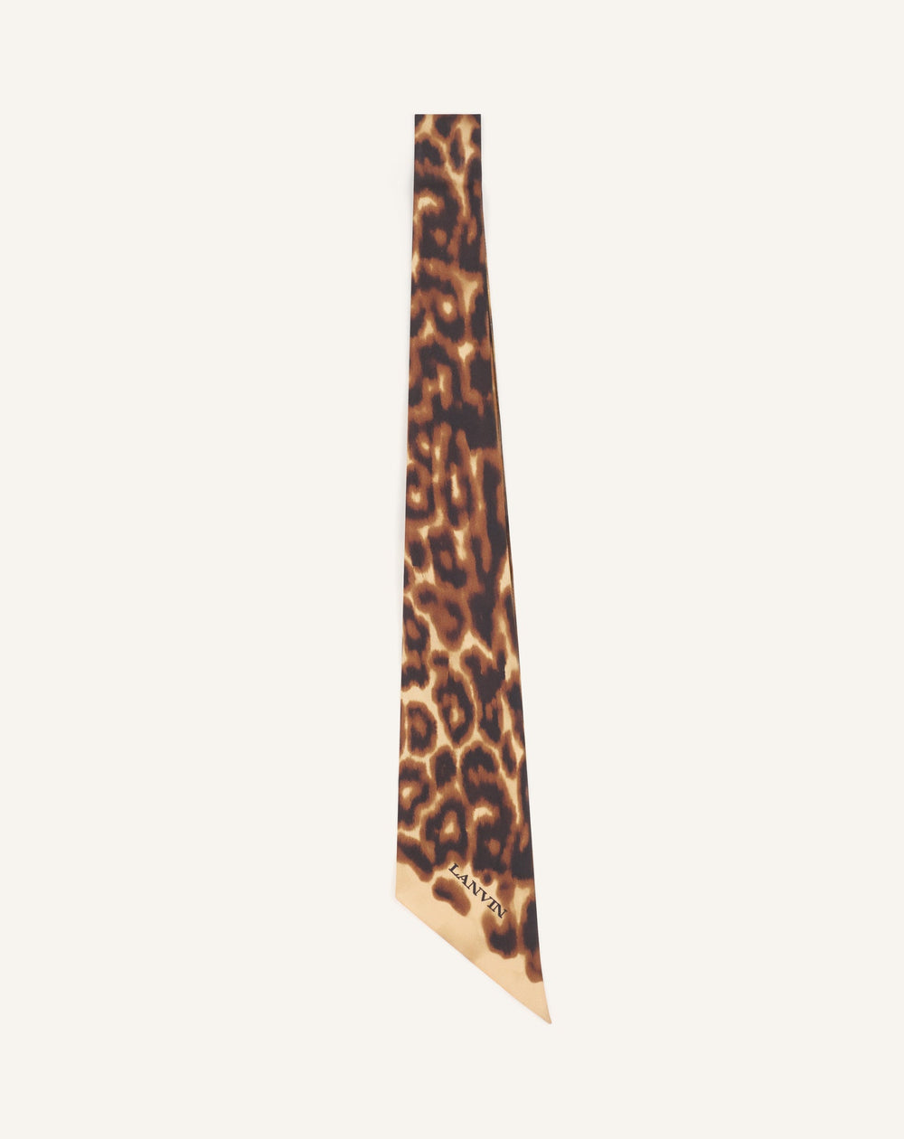 Multicolor Leopard Print Silk Twilly