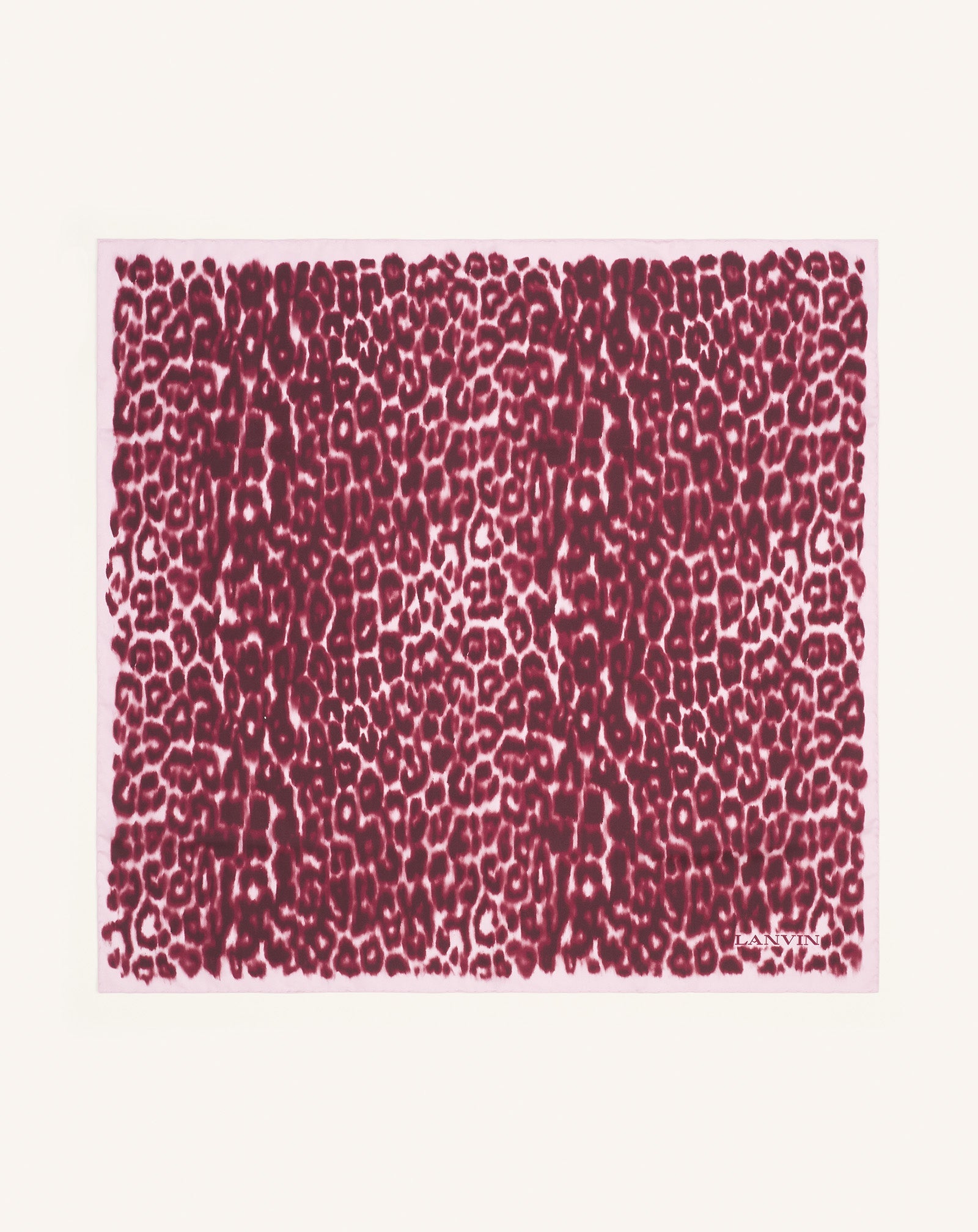 Pink Leopard Print Silk Scarf
