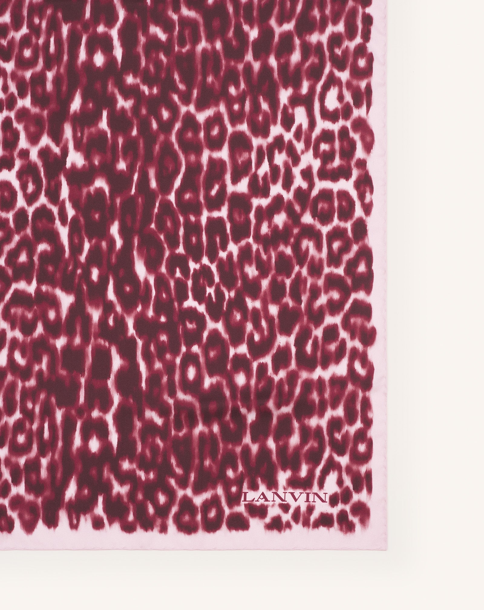 Pink Leopard Print Silk Scarf